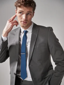 Charcoal Grey Tailored Fit Two Button Suit Jacket