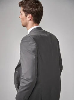 Charcoal Grey Tailored Fit Two Button Suit Jacket