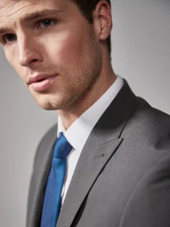 Charcoal Grey Tailored Fit Two Button Suit Jacket