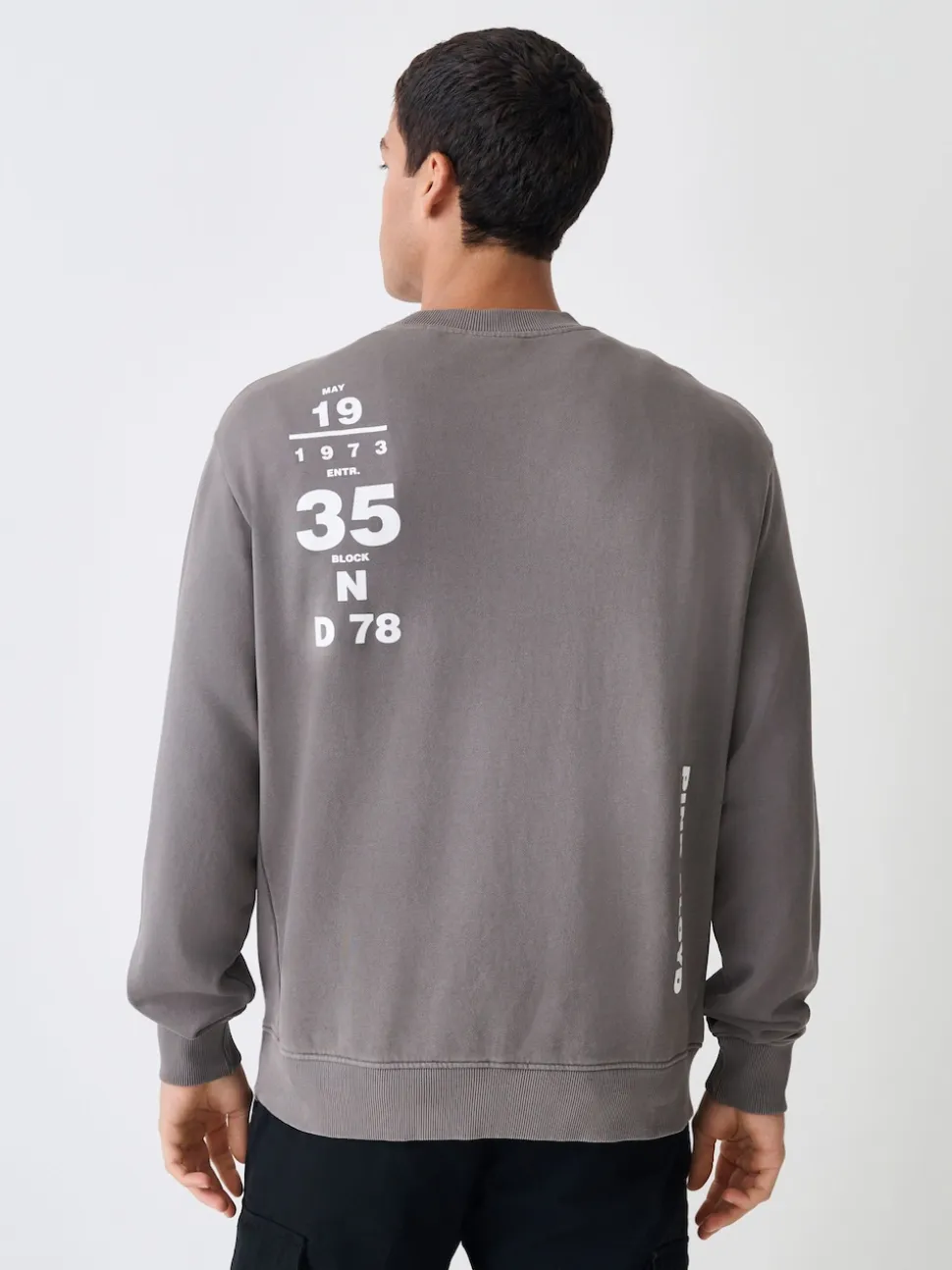 Charcoal Grey Washed Pink Floyd Licence Graphic Crew Sweatshirt