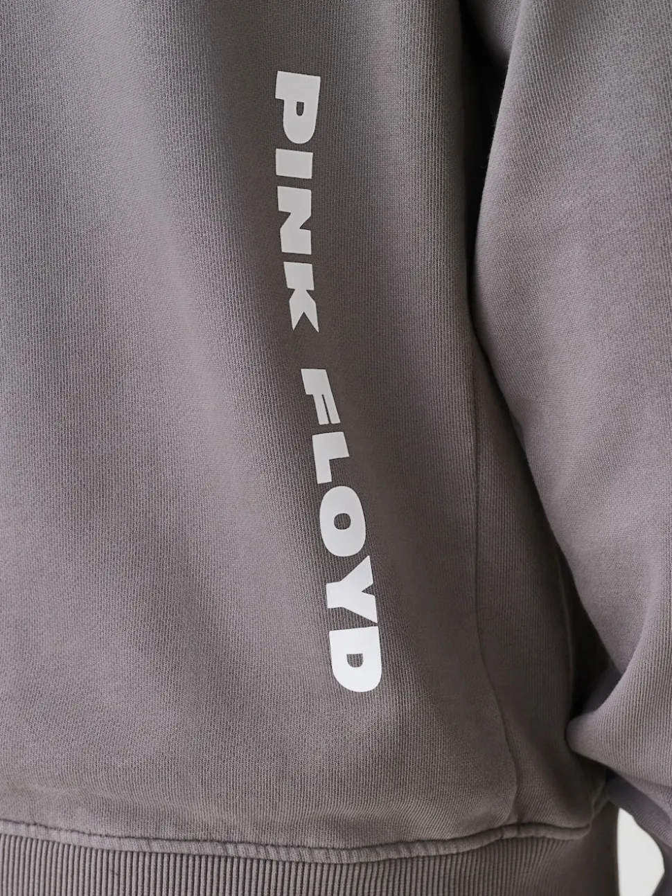 Charcoal Grey Washed Pink Floyd Licence Graphic Crew Sweatshirt
