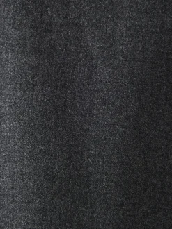 Charcoal Grey Wool Rich Smart Textured Trousers With Side Adjusters