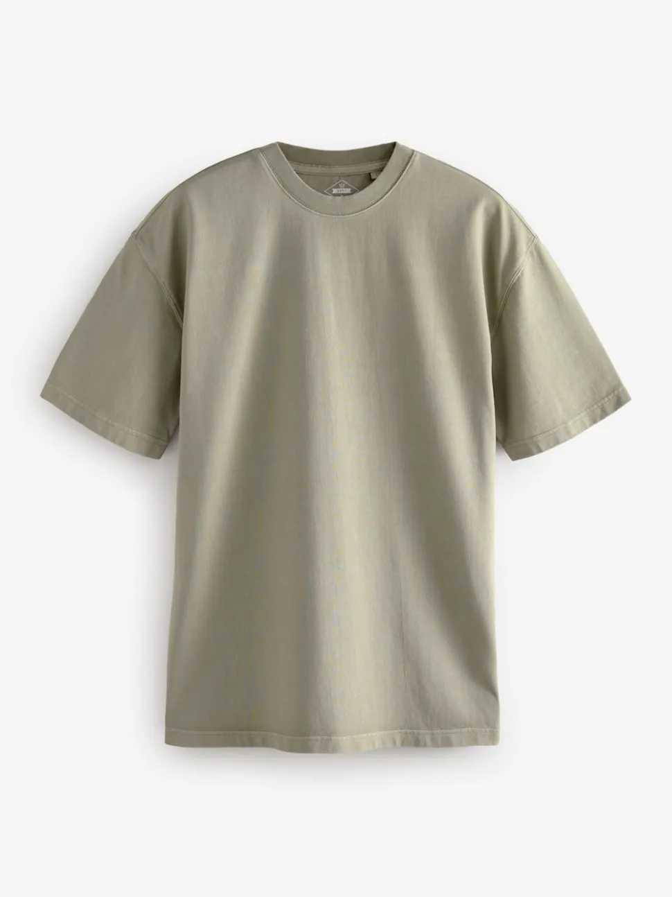 Charcoal Grey/Green/Ecru Garment Dye Relaxed Fit Heavyweight T-Shirts 3 Pack
