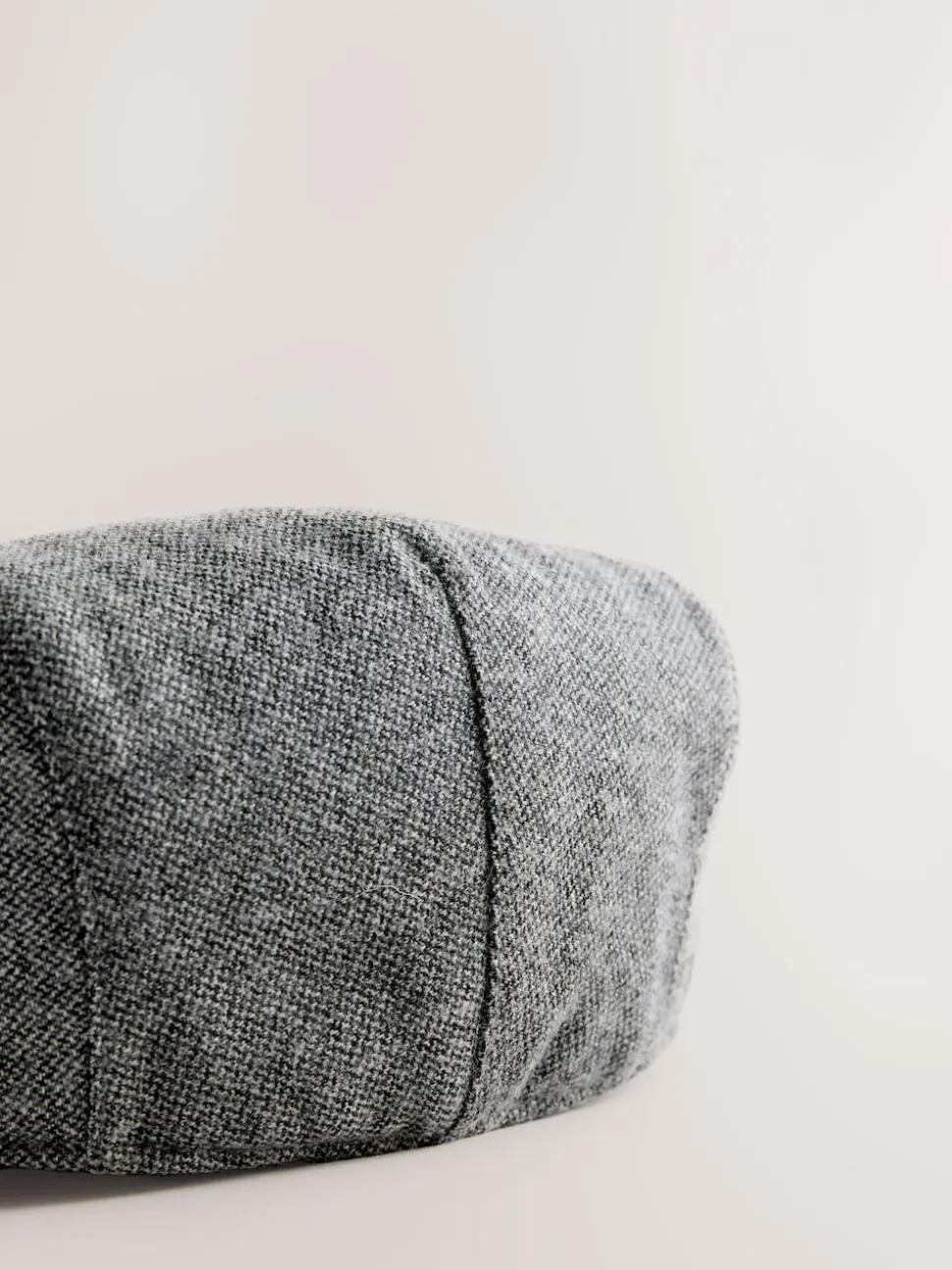 Charcoal Herringbone Flat Cap