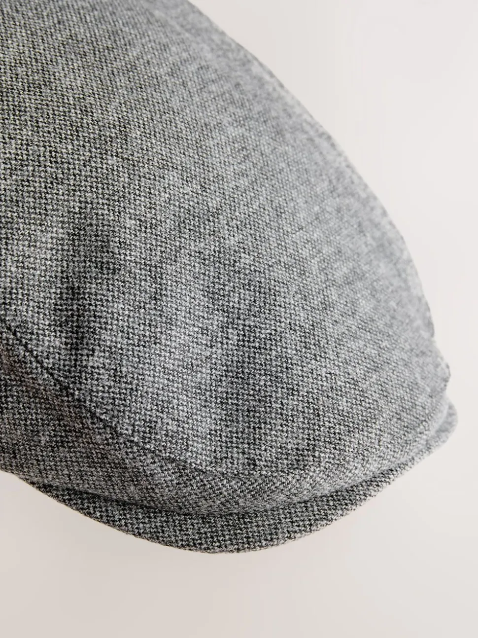 Charcoal Herringbone Flat Cap