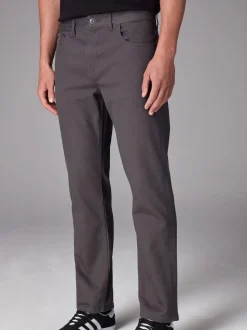 Charcoal Single Straight Fit Classic Stretch Jeans