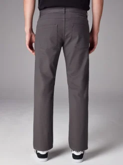 Charcoal Single Straight Fit Classic Stretch Jeans
