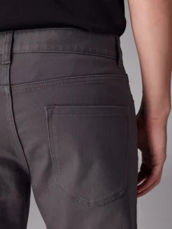 Charcoal Single Straight Fit Classic Stretch Jeans