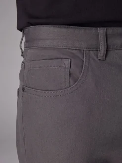 Charcoal Single Straight Fit Classic Stretch Jeans