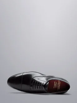 Charles Tyrwhitt Black High Shine Leather Made In England Oxford Shoes