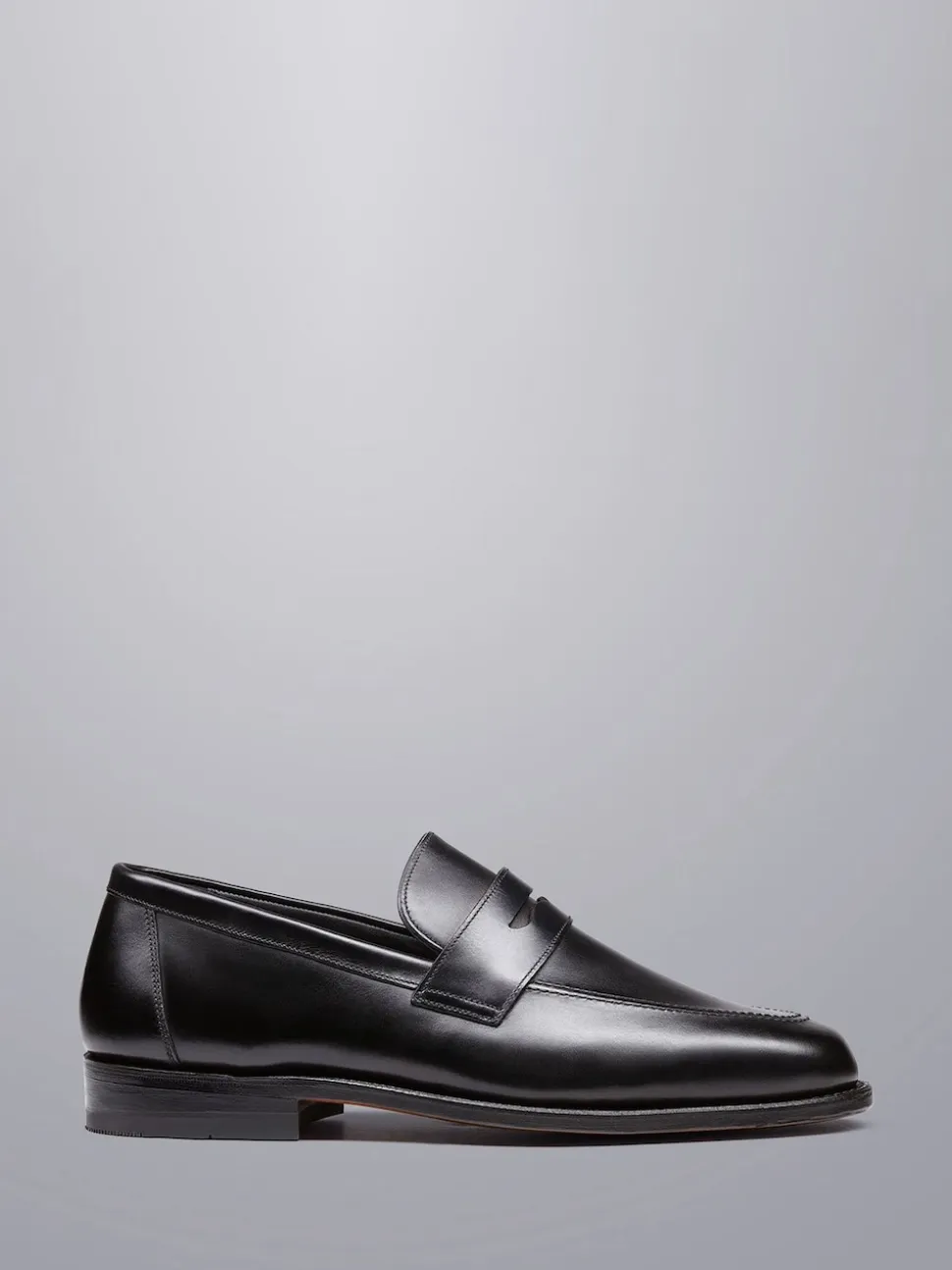 Charles Tyrwhitt Black Leather Saddle Loafers