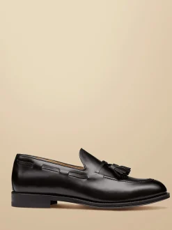 Charles Tyrwhitt Black Leather Tassel Loafers