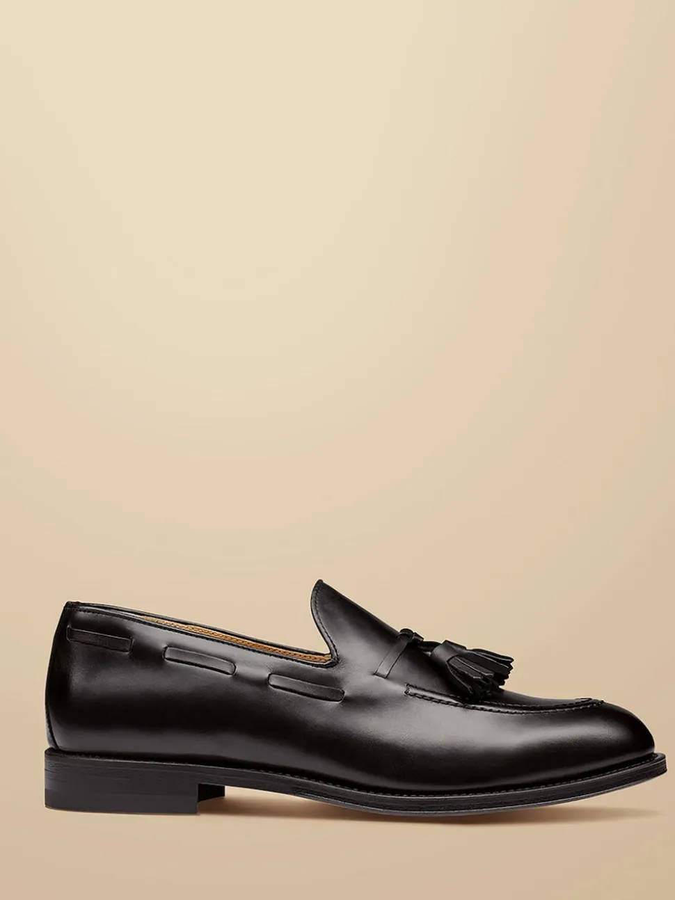 Charles Tyrwhitt Black Leather Tassel Loafers