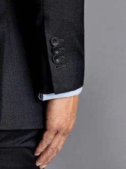 Charles Tyrwhitt Black Slim Fit Italian Luxury Suit: Jacket