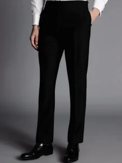 Charles Tyrwhitt Black Slim Fit Dinner Suit Trosusers