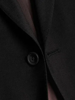 Charles Tyrwhitt Black Slim Fit Twill Stretch Suit: Jacket