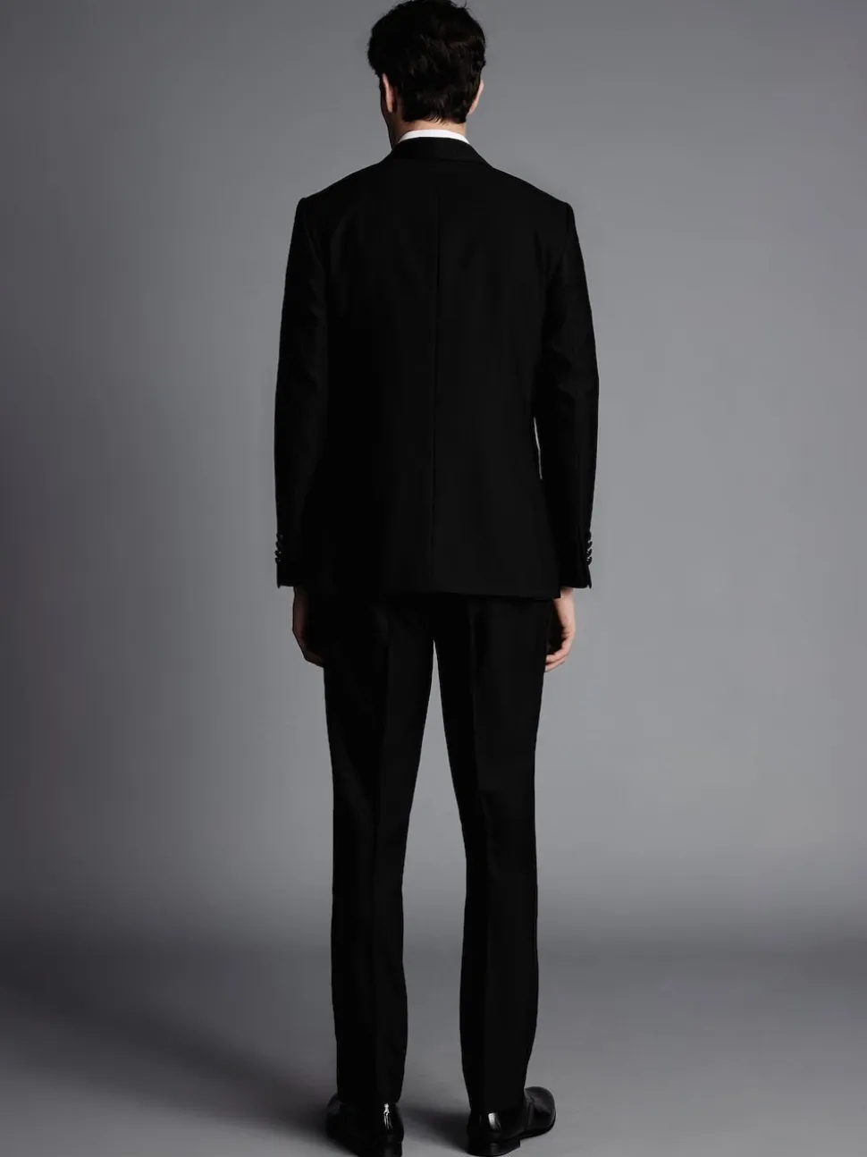 Charles Tyrwhitt Black Slim Fit Shawl Lapel Dinner Suit: Jacket