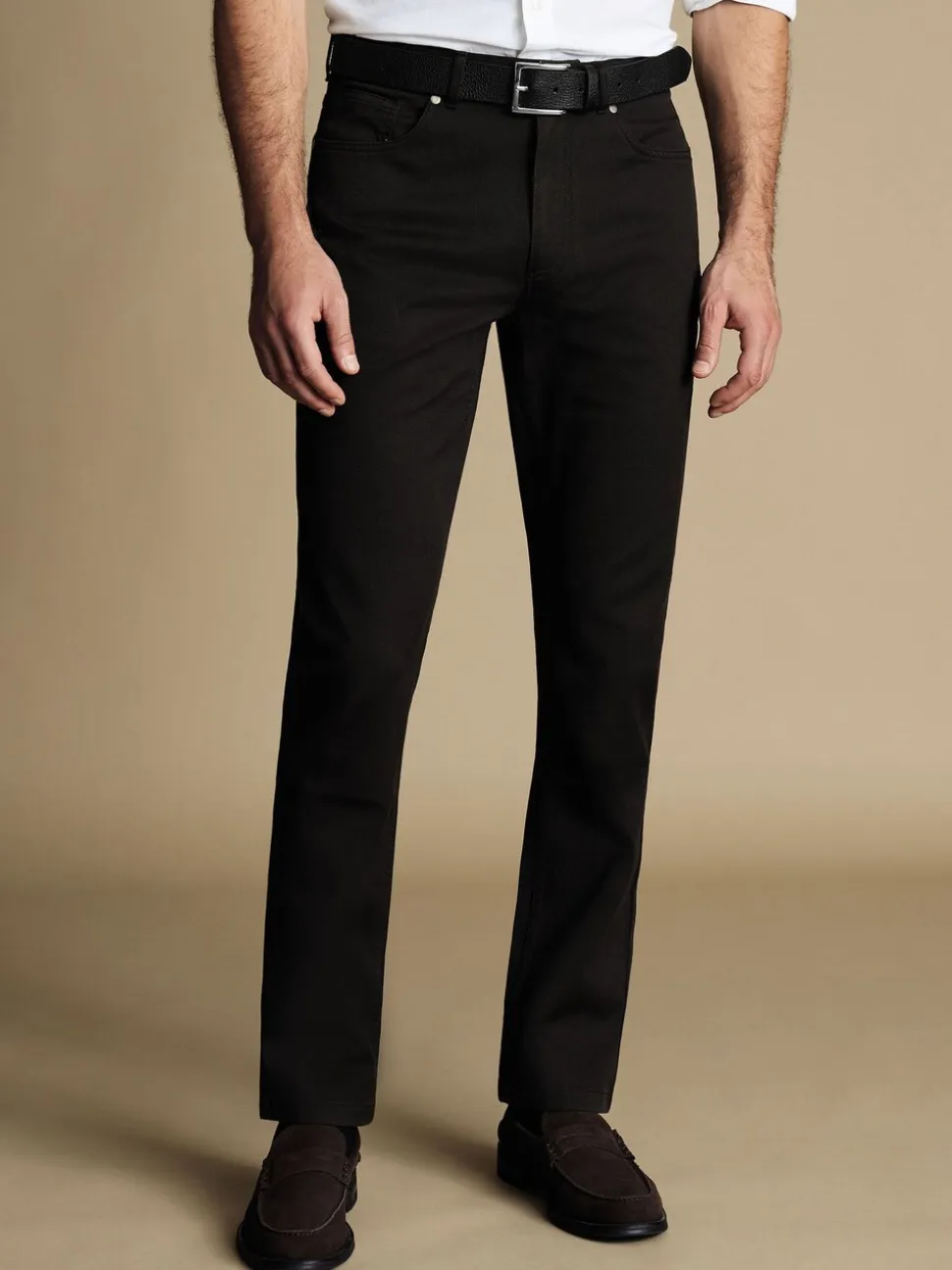Charles Tyrwhitt Black Twill Classic Fit 5 Pocket Jeans