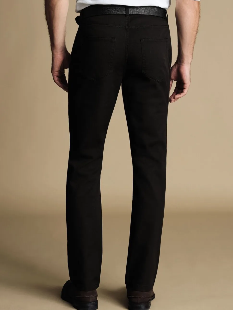Charles Tyrwhitt Black Twill Classic Fit 5 Pocket Jeans