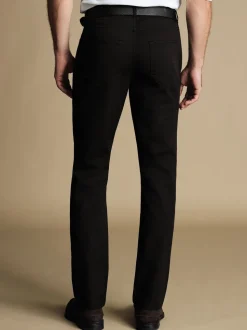 Charles Tyrwhitt Black Twill Slim Fit 5 Pocket Jeans