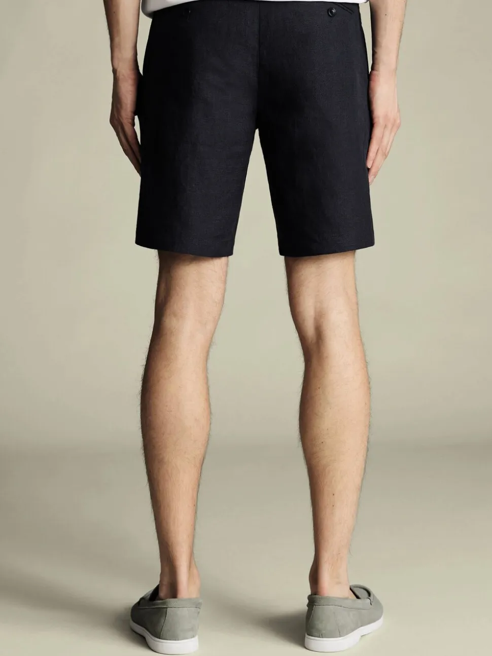 Charles Tyrwhitt Blue 100% Linen Shorts