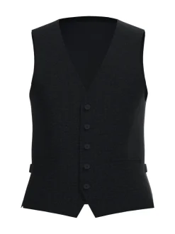 Charles Tyrwhitt Blue Adjustable Fit End on End Travel Suit: Waistcoat