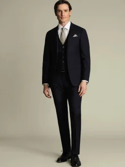 Charles Tyrwhitt Blue Adjustable Fit Italian Luxury Waistcoat