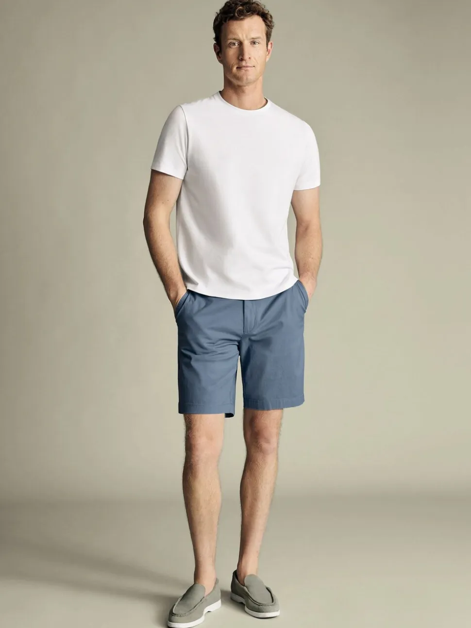 Charles Tyrwhitt Blue Cotton Shorts