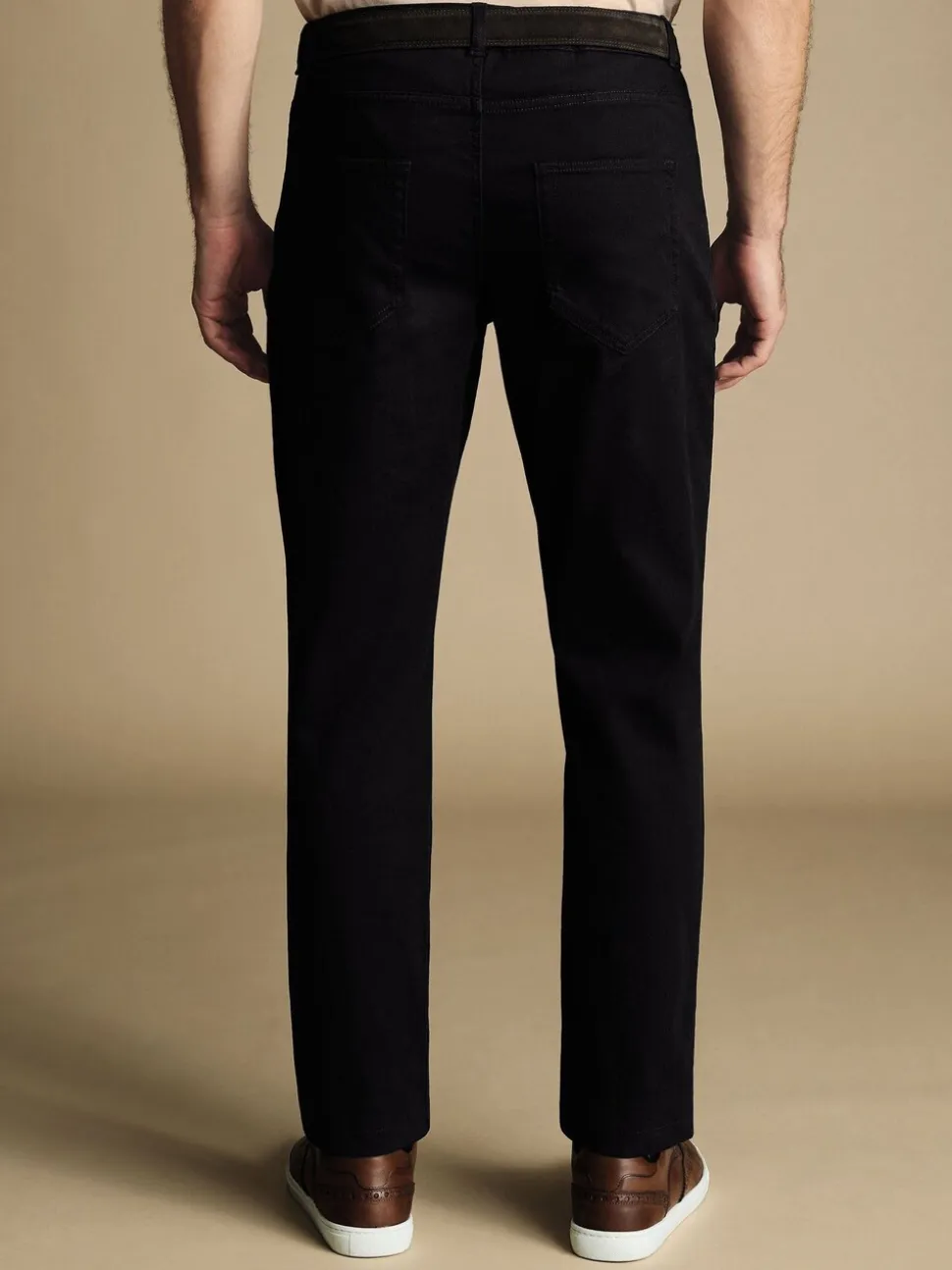 Charles Tyrwhitt Blue Dark Twill Slim Fit 5 Pocket Jeans