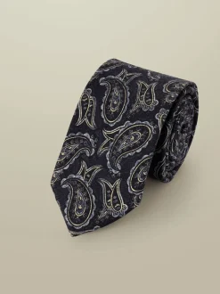 Charles Tyrwhitt Blue Paisley Wool Tie