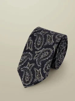 Charles Tyrwhitt Blue Paisley Wool Tie