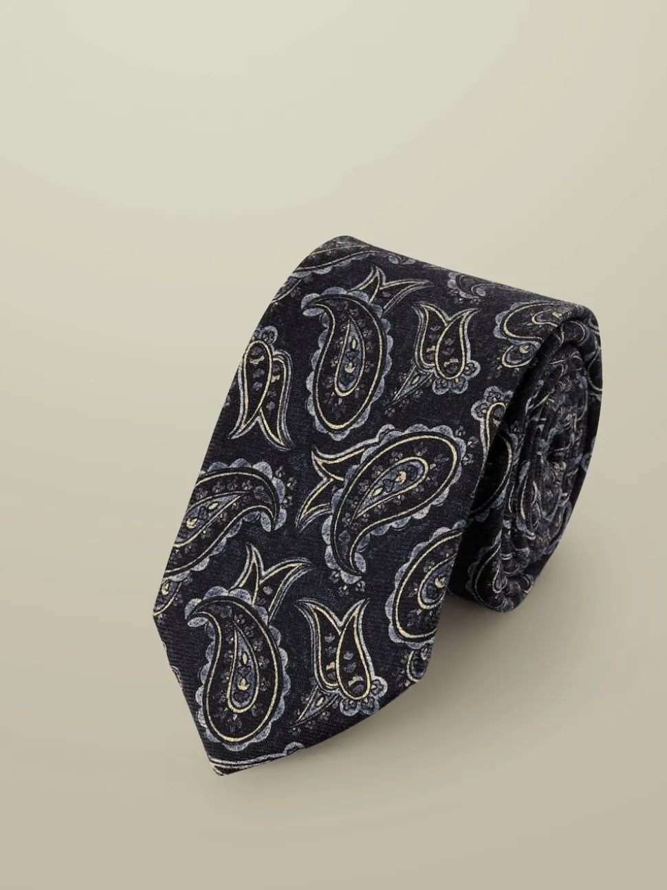 Charles Tyrwhitt Blue Paisley Wool Tie