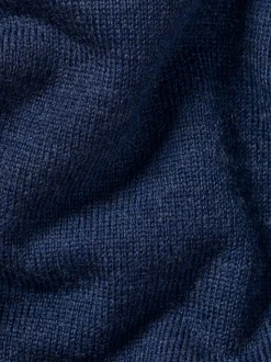 Charles Tyrwhitt Blue Pure Merino Quarter Zip Jumper