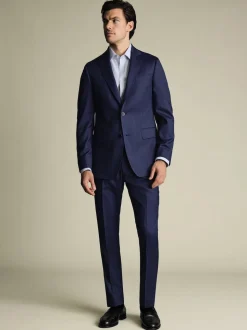 Charles Tyrwhitt Blue Slim Fit Sharkskin Slim Fit Jacket