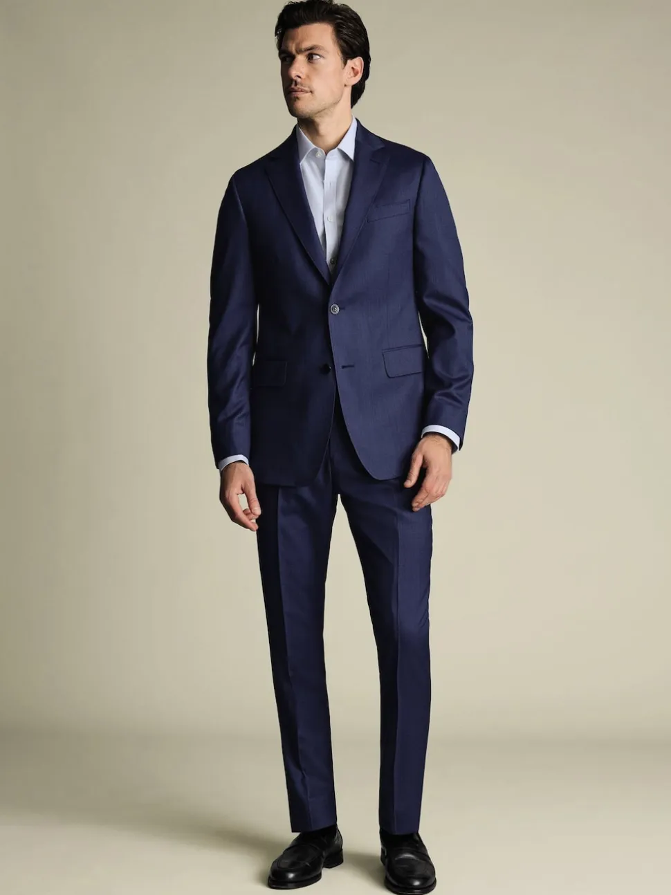 Charles Tyrwhitt Blue Slim Fit Sharkskin Slim Fit Jacket