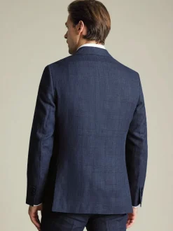 Charles Tyrwhitt Blue Slim Fit 100% Linen Jacket