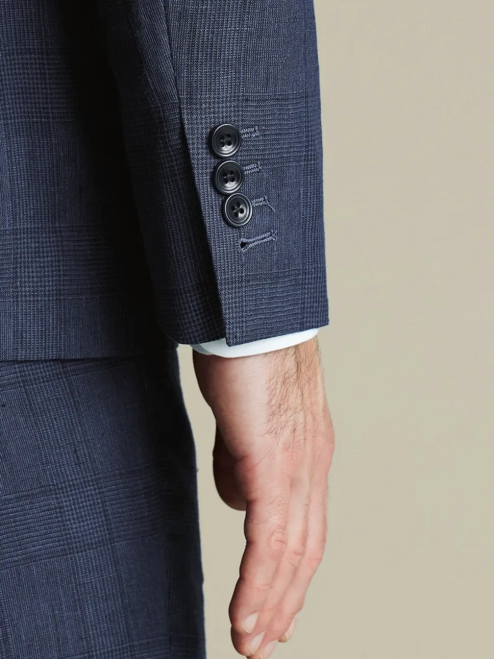 Charles Tyrwhitt Blue Slim Fit 100% Linen Jacket