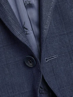 Charles Tyrwhitt Blue Slim Fit 100% Linen Jacket