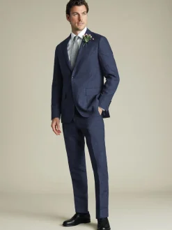 Charles Tyrwhitt Blue Slim Fit 100% Linen Jacket