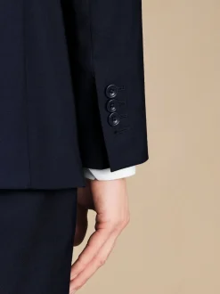 Charles Tyrwhitt Blue Slim Fit Italian Luxury Jacket