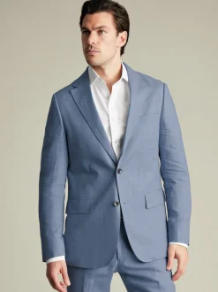 Charles Tyrwhitt Blue Slim Fit Slim Fit 100% Linen Jacket