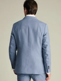 Charles Tyrwhitt Blue Slim Fit Slim Fit 100% Linen Jacket