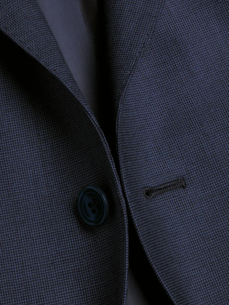 Charles Tyrwhitt Blue Slim Fit End on End Travel Suit: Jacket
