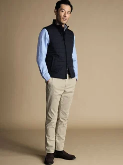 Charles Tyrwhitt Blue Weight Quilted Gilet