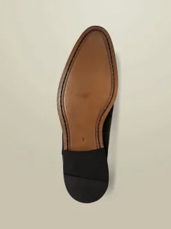 Charles Tyrwhitt Brown Dark Chocolate Suede Oxford Shoes