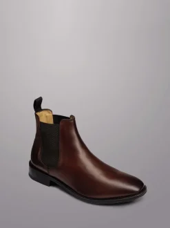Charles Tyrwhitt Brown Leather Chelsea Boots