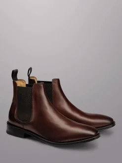 Charles Tyrwhitt Brown Leather Chelsea Boots