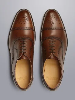 Charles Tyrwhitt Brown Leather Oxford Brogues Shoes