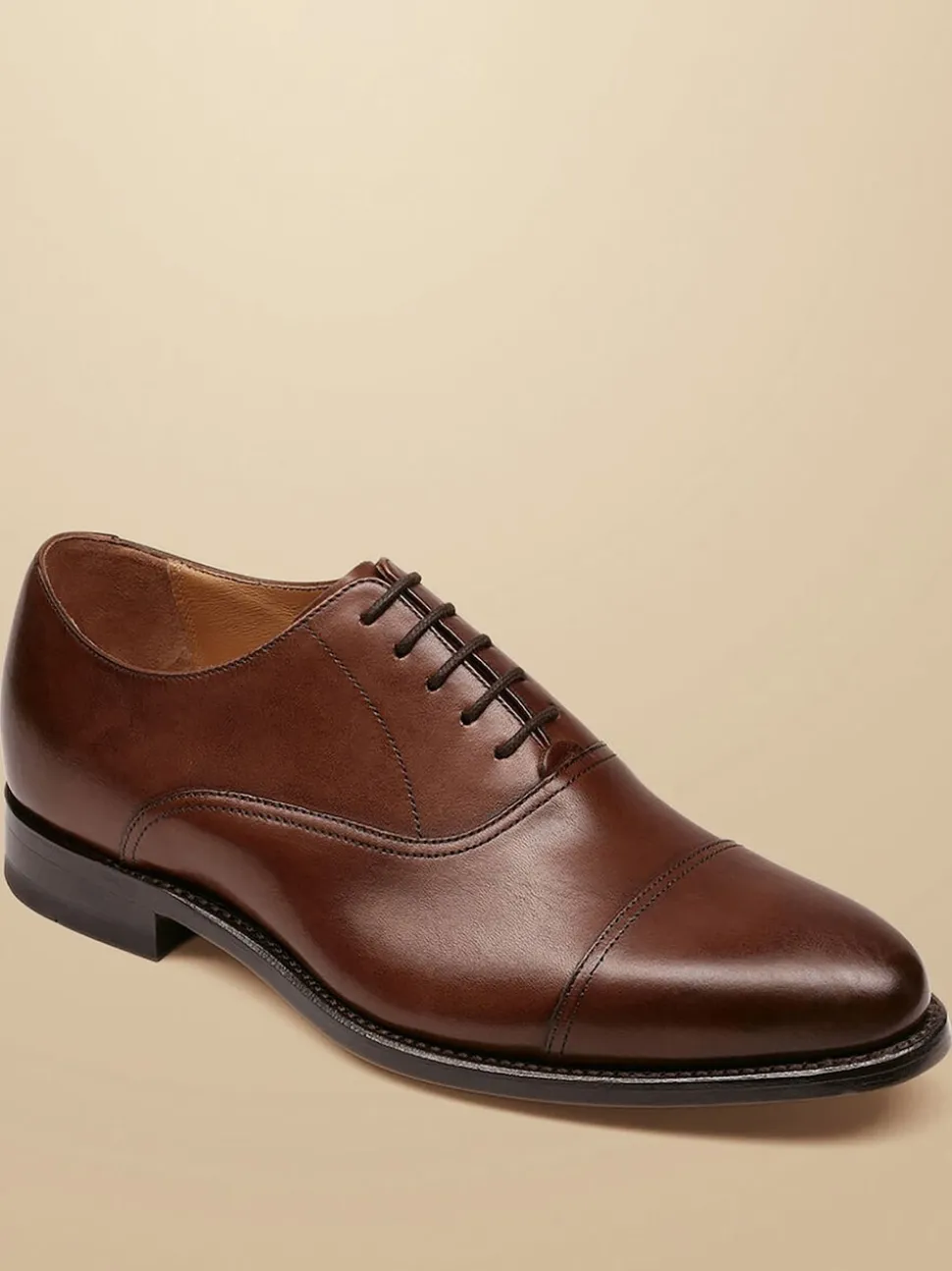 Charles Tyrwhitt Brown Leather Oxford Shoes