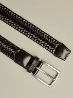 Charles Tyrwhitt Brown Made In England Leather Stretch Belt